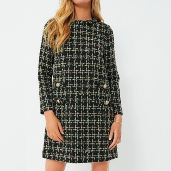 Tuckernuck Holly Tinsel Tweed Long Sleeve Jackie Dress Size XS Holiday G… - Picture 1 of 10